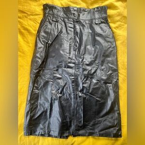 Vintage leather pencil skirt